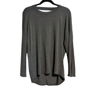 Revolve Riller & Fount Claus Heather Gray Open Low Back Pullover Sweater Size S